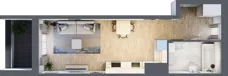 1 pokój, mieszkanie 33,78 m², piętro 11, oferta nr 1BD1101, Awangarda Mogilska, Kraków, Prądnik Czerwony, Rakowice, ul. Mogilska 126