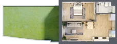2 pokoje, mieszkanie 46,10 m², parter, oferta nr 1BE0001, Awangarda Mogilska, Kraków, Prądnik Czerwony, Rakowice, ul. Mogilska 126
