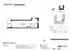 1 pokój, mieszkanie 33,24 m², piętro 2, oferta nr 1BD0201, Awangarda Mogilska, Kraków, Prądnik Czerwony, Rakowice, ul. Mogilska 126
