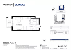 1 pokój, mieszkanie 31,62 m², piętro 2, oferta nr 1BD0203, Awangarda Mogilska, Kraków, Prądnik Czerwony, Rakowice, ul. Mogilska 126