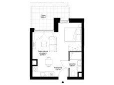1 pokój, mieszkanie 31,87 m², piętro 1, oferta nr A0102, Mazowiecka 21, Kraków, Krowodrza, Łobzów, Mazowiecka 21