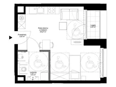 1 pokój, mieszkanie 32,76 m², piętro 1, oferta nr A0104, Mazowiecka 21, Kraków, Krowodrza, Łobzów, Mazowiecka 21