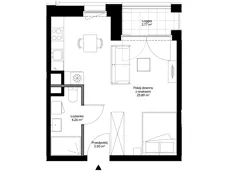 1 pokój, mieszkanie 32,65 m², piętro 3, oferta nr A0301, Mazowiecka 21, Kraków, Krowodrza, Łobzów, Mazowiecka 21