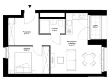 2 pokoje, mieszkanie 43,00 m², piętro 1, oferta nr B0113, Mazowiecka 21, Kraków, Krowodrza, Łobzów, Mazowiecka 21