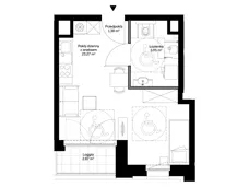 1 pokój, mieszkanie 30,60 m², piętro 2, oferta nr B0213, Mazowiecka 21, Kraków, Krowodrza, Łobzów, Mazowiecka 21