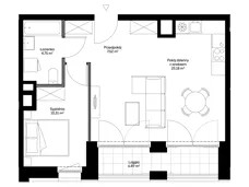 2 pokoje, mieszkanie 47,76 m², piętro 8, oferta nr B0808, Mazowiecka 21, Kraków, Krowodrza, Łobzów, Mazowiecka 21