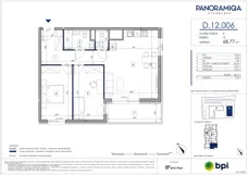 3 pokoje, mieszkanie 68,67 m², piętro 12, oferta nr D.12.006, Panoramiqa, Poznań, Rataje, Starołęka, ul. Wagrowska 1A