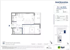 2 pokoje, mieszkanie 45,69 m², piętro 14, oferta nr D.14.005, Panoramiqa, Poznań, Rataje, Starołęka, ul. Wagrowska 1A