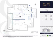 3 pokoje, mieszkanie 73,94 m², piętro 1, oferta nr PF-M-01.004, PianoForte, Warszawa, Mokotów, Sielce, ul. Zajączkowska 3