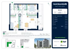 3 pokoje, apartament 65,23 m², piętro 1, oferta nr E-1-2, Panoramiqa II, Poznań, Rataje, Starołęka, ul. Heleny Tadeuszak