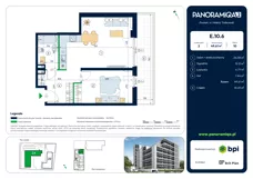 2 pokoje, apartament 49,61 m², piętro 10, oferta nr E-10-6, Panoramiqa II, Poznań, Rataje, Starołęka, ul. Heleny Tadeuszak