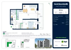2 pokoje, apartament 49,61 m², piętro 9, oferta nr E-9-6, Panoramiqa II, Poznań, Rataje, Starołęka, ul. Heleny Tadeuszak