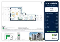 3 pokoje, apartament 59,77 m², parter, oferta nr F-0-2, Panoramiqa II, Poznań, Rataje, Starołęka, ul. Heleny Tadeuszak