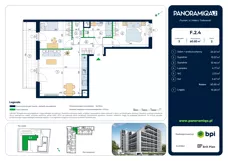 3 pokoje, apartament 60,85 m², piętro 2, oferta nr F-2-4, Panoramiqa II, Poznań, Rataje, Starołęka, ul. Heleny Tadeuszak