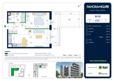 2 pokoje, apartament 41,76 m², piętro 1, oferta nr E-1-3, Panoramiqa II, Poznań, Rataje, Starołęka, ul. Heleny Tadeuszak