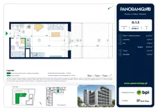 1 pokój, apartament 29,94 m², piętro 5, oferta nr F-5-1, Panoramiqa II, Poznań, Rataje, Starołęka, ul. Heleny Tadeuszak