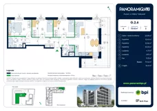 4 pokoje, apartament 73,42 m², piętro 2, oferta nr G-2-6, Panoramiqa II, Poznań, Rataje, Starołęka, ul. Heleny Tadeuszak