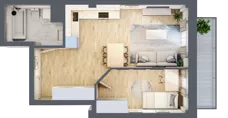 2 pokoje, mieszkanie 44,16 m², piętro 8, oferta nr 58, Osiedle Słoneczna, Marki, ul. Słoneczna / Promienna
