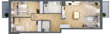 3 pokoje, mieszkanie 84,36 m², piętro 4, oferta nr 26, Osiedle Słoneczna, Marki, ul. Słoneczna / Promienna