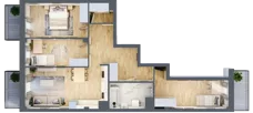4 pokoje, mieszkanie 87,98 m², piętro 3, oferta nr 88, Osiedle Słoneczna, Marki, ul. Słoneczna / Promienna