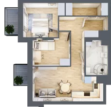 3 pokoje, mieszkanie 56,55 m², parter, oferta nr 7, Osiedle Słoneczna, Marki, ul. Słoneczna / Promienna