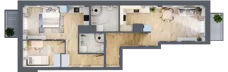 3 pokoje, mieszkanie 71,10 m², piętro 1, oferta nr 8, Osiedle Słoneczna, Marki, ul. Słoneczna / Promienna