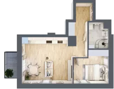 2 pokoje, mieszkanie 41,90 m², piętro 1, oferta nr 13, Osiedle Słoneczna, Marki, ul. Słoneczna / Promienna