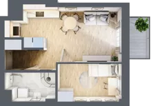 2 pokoje, mieszkanie 34,92 m², piętro 4, oferta nr 34, Osiedle Słoneczna, Marki, ul. Słoneczna / Promienna