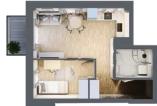 2 pokoje, mieszkanie 35,96 m², piętro 7, oferta nr 60, Osiedle Słoneczna, Marki, ul. Słoneczna / Promienna