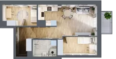 3 pokoje, mieszkanie 49,68 m², piętro 7, oferta nr 61, Osiedle Słoneczna, Marki, ul. Słoneczna / Promienna