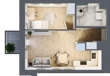 2 pokoje, mieszkanie 33,92 m², piętro 7, oferta nr 68, Osiedle Słoneczna, Marki, ul. Słoneczna / Promienna