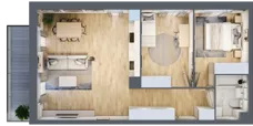 3 pokoje, mieszkanie 66,46 m², piętro 4, oferta nr B3/23, Huzar B3, Białystok, Bacieczki, ul. Hugona Kołłątaja / kpt. Kazimierza Kamieńskiego