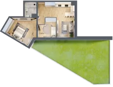 3 pokoje, mieszkanie 60,88 m², parter, oferta nr B3/55, Huzar B3, Białystok, Bacieczki, ul. Hugona Kołłątaja / kpt. Kazimierza Kamieńskiego
