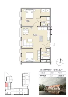 3 pokoje, apartament 62,68 m², parter, oferta nr 2, Apartamenty Zdrój, Supraśl, ul. Stanisława Konarskiego