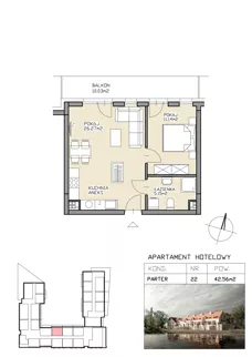 2 pokoje, apartament 42,56 m², parter, oferta nr 22, Apartamenty Zdrój, Supraśl, ul. Stanisława Konarskiego