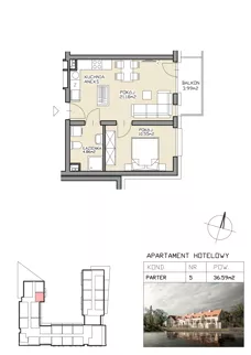 2 pokoje, apartament 36,59 m², parter, oferta nr 5, Apartamenty Zdrój, Supraśl, ul. Stanisława Konarskiego