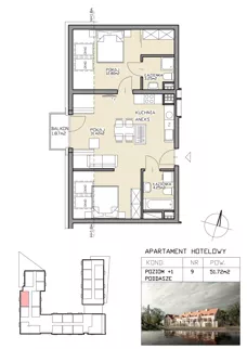 3 pokoje, apartament 51,72 m², piętro 1, oferta nr 9, Apartamenty Zdrój, Supraśl, ul. Stanisława Konarskiego