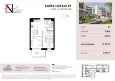 2 pokoje, mieszkanie 41,98 m², parter, oferta nr E7, Enklawa Natury etap II, Łódź, Polesie, Lublinek-Pienista, ul. Pienista 80