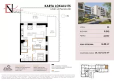 3 pokoje, mieszkanie 56,88 m², parter, oferta nr E5, Enklawa Natury etap II, Łódź, Polesie, Lublinek-Pienista, ul. Pienista 80