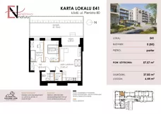 3 pokoje, mieszkanie 57,57 m², parter, oferta nr E41, Enklawa Natury etap II, Łódź, Polesie, Lublinek-Pienista, ul. Pienista 80