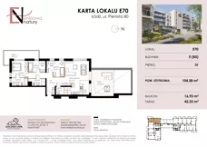4 pokoje, mieszkanie 104,58 m², piętro 4, oferta nr E70, Enklawa Natury etap II, Łódź, Polesie, Lublinek-Pienista, ul. Pienista 80