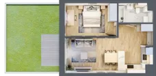 2 pokoje, mieszkanie 41,84 m², piętro 1, oferta nr C9, Enklawa Natury, Łódź, Polesie, Lublinek-Pienista, ul. Pienista 80