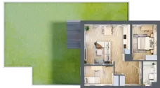 3 pokoje, mieszkanie 61,15 m², parter, oferta nr C5, Enklawa Natury, Łódź, Polesie, Lublinek-Pienista, ul. Pienista 80