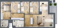 5 pokoi, mieszkanie 98,29 m², piętro 3, oferta nr C18, Enklawa Natury, Łódź, Polesie, Lublinek-Pienista, ul. Pienista 80