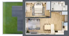 2 pokoje, mieszkanie 42,04 m², parter, oferta nr D3, Enklawa Natury, Łódź, Polesie, Lublinek-Pienista, ul. Pienista 80