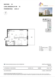 2 pokoje, mieszkanie 40,14 m², parter, oferta nr D2-006, Osiedle Mozaika, Kraków, Prądnik Biały, ul. Pękowicka