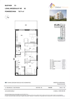 4 pokoje, mieszkanie 78,71 m², parter, oferta nr C3-082, Osiedle Mozaika, Kraków, Prądnik Biały, ul. Pękowicka