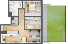 3 pokoje, mieszkanie 72,13 m², parter, oferta nr B/29, Dworzysko Park, Rzeszów, Przybyszówka, ul. Technologiczna
