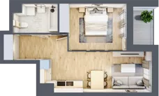 2 pokoje, mieszkanie 42,01 m², piętro 5, oferta nr B/157, Dworzysko Park, Rzeszów, Przybyszówka, ul. Technologiczna