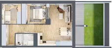 3 pokoje, mieszkanie 56,99 m², parter, oferta nr D/1, Dworzysko Park, Rzeszów, Przybyszówka, ul. Technologiczna